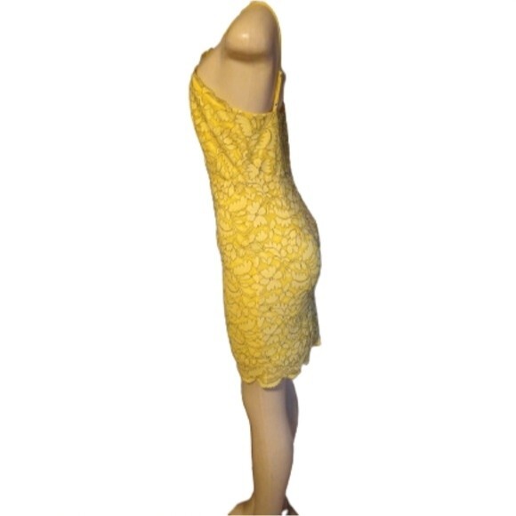 Yellow Show Stopper Halter Dress M - Picture 5 of 7